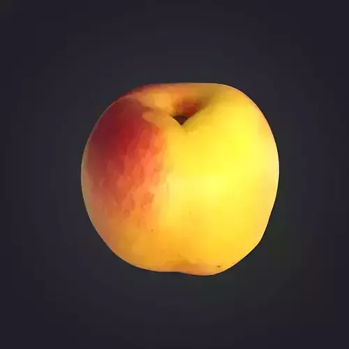 Nectarine B peach Low-poly 3D model