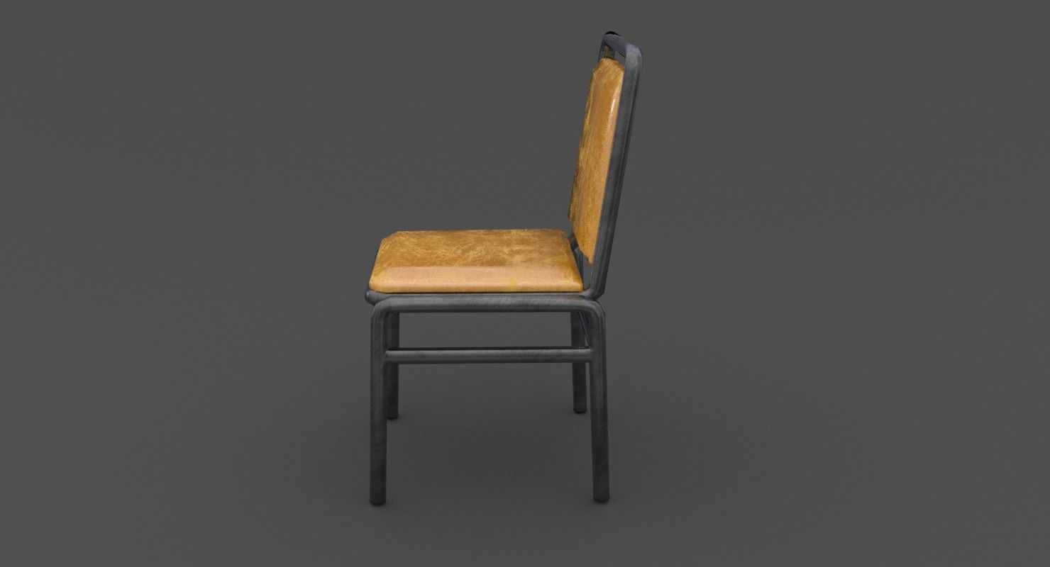 Dining Chair Low-poly 3D model_6