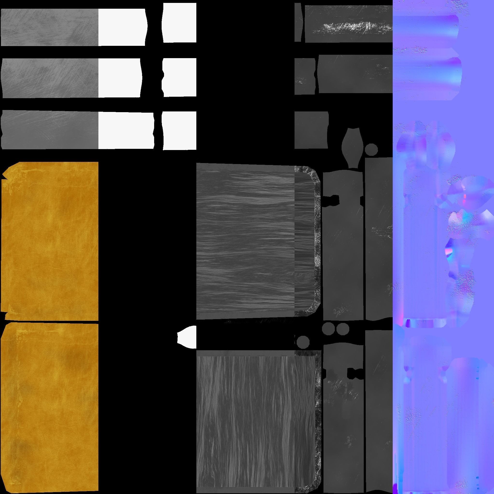 Dining Chair Low-poly 3D model_14