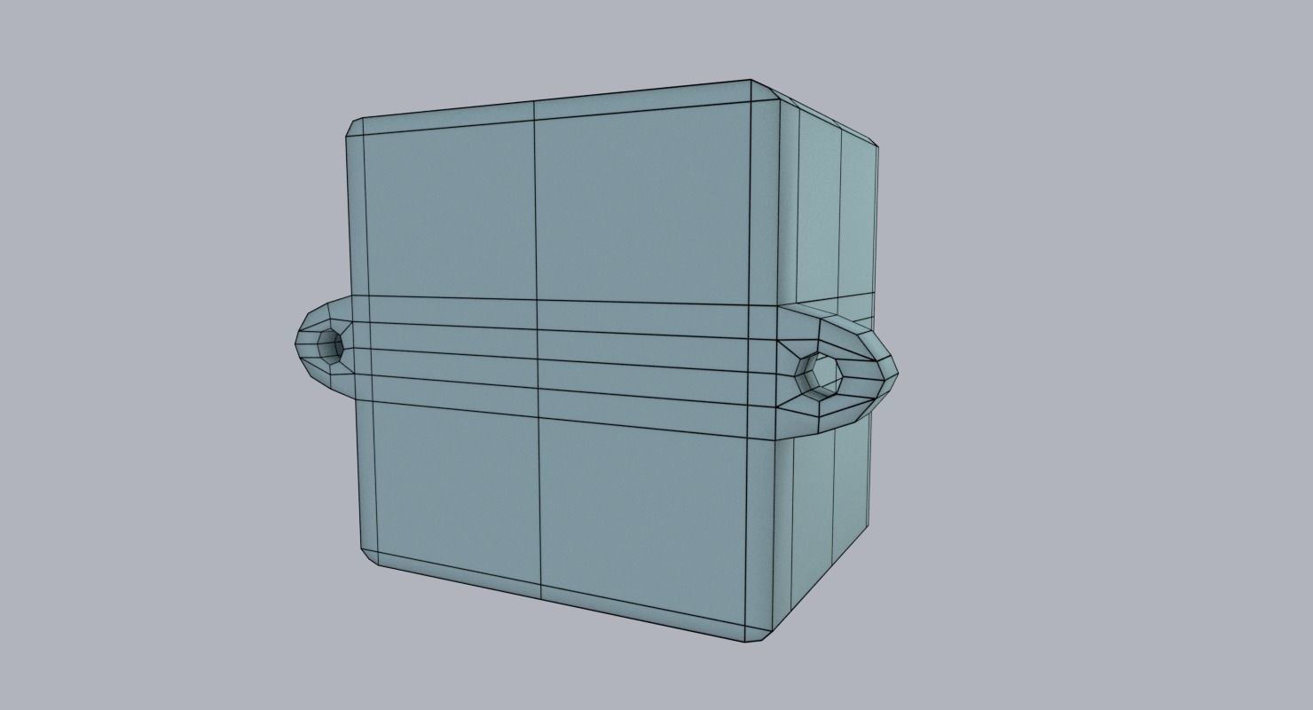 Electrical Box Low-poly 3D model_9