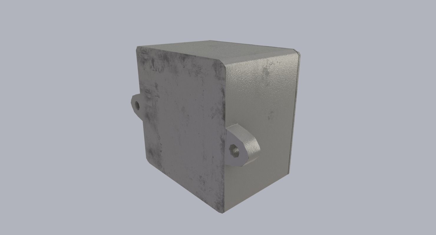 Electrical Box Low-poly 3D model_5
