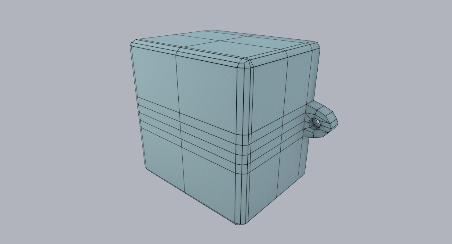 Electrical Box Low-poly 3D model_6