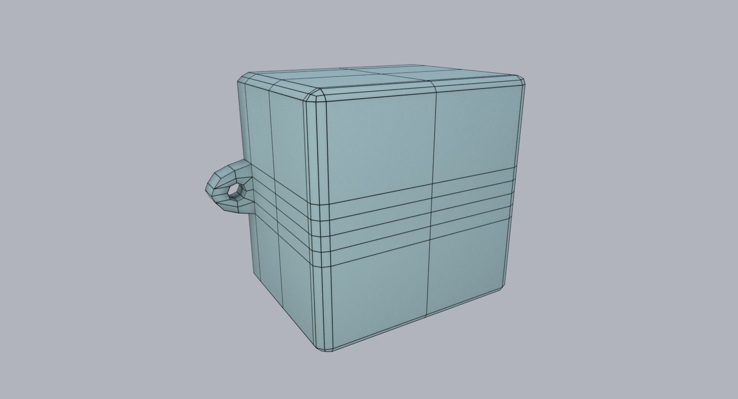 Electrical Box Low-poly 3D model_7