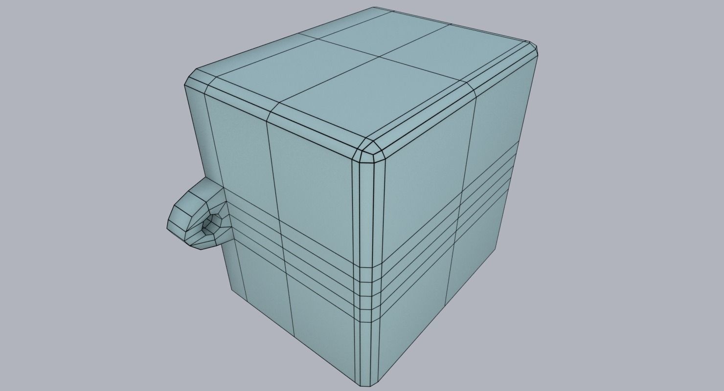 Electrical Box Low-poly 3D model_8