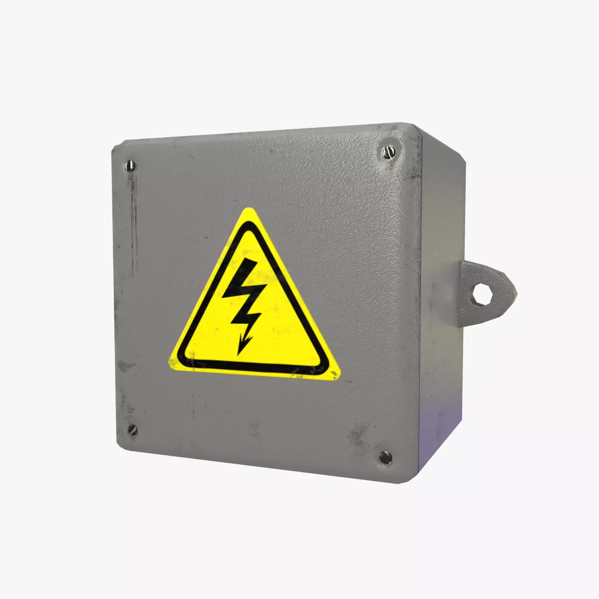 Electrical Box Low-poly 3D model_0