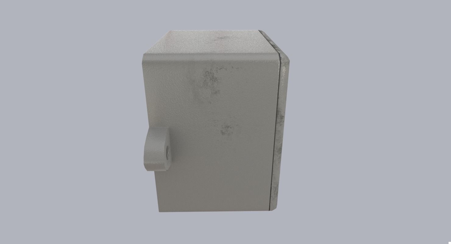 Electrical Box Low-poly 3D model_4