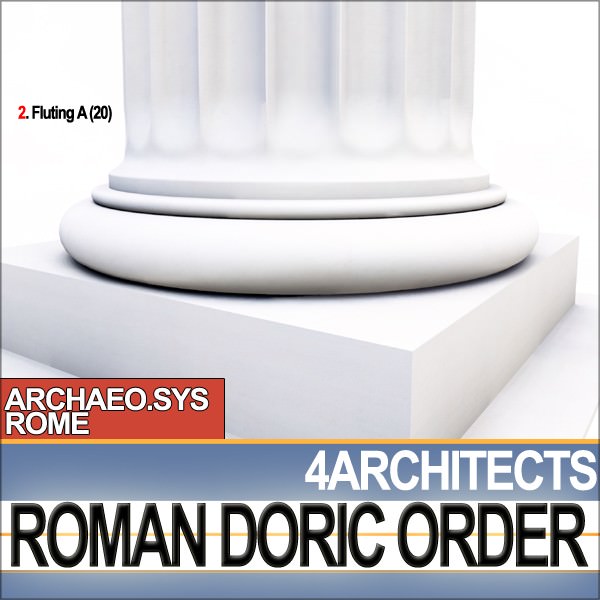Roman Doric Order Elements 3D model_10