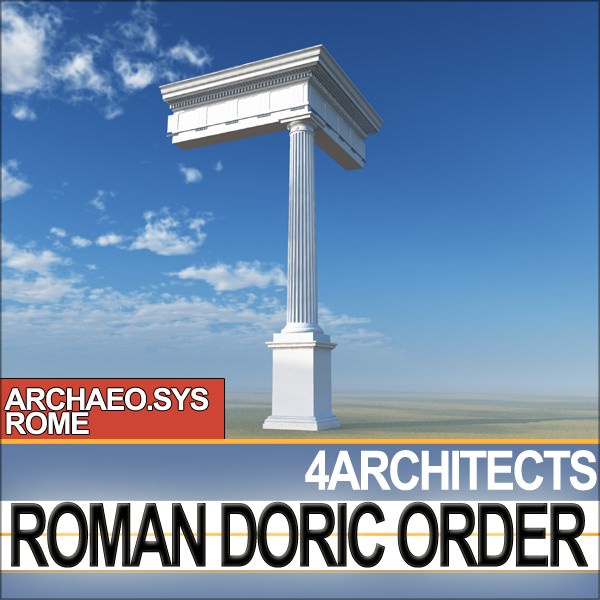 Roman Doric Order Elements 3D model_3