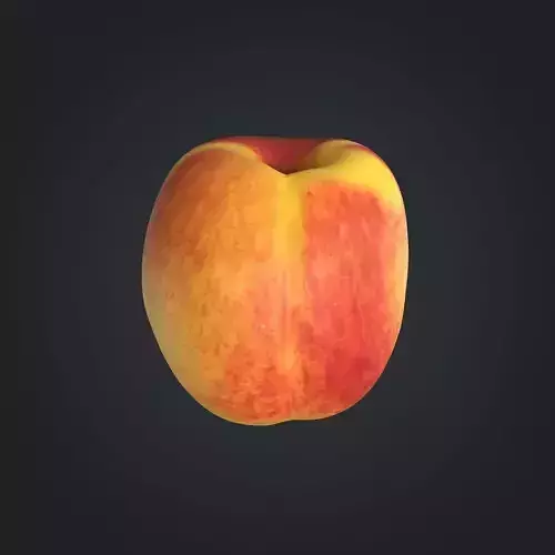 Nectarine D peach Low-poly 3D model