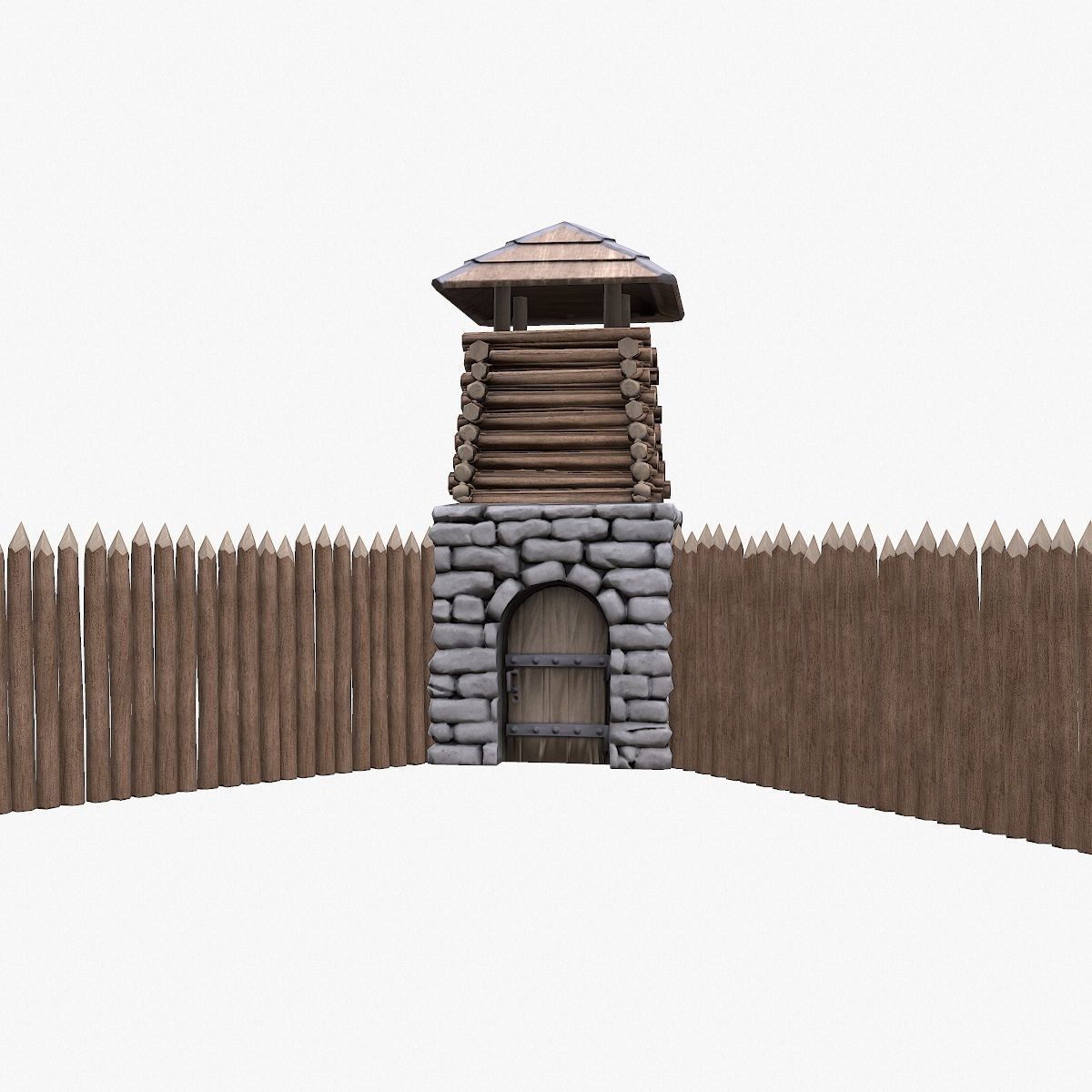 Fort NorthAmerica Low-poly 3D model_5