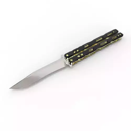 BUTTERFLY KNIFE Low-poly 3D model