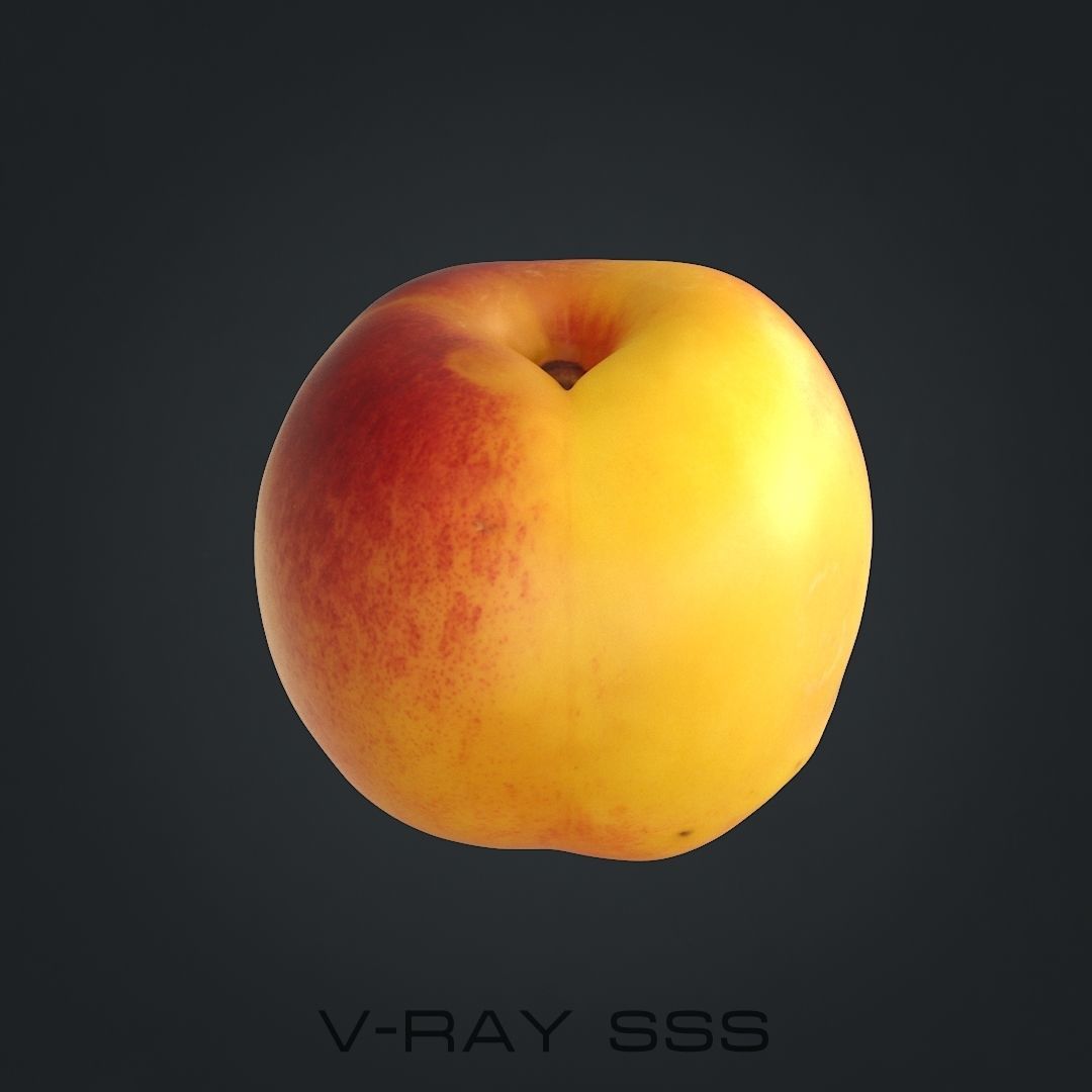 Nectarines pack Midpoly 3D model_12