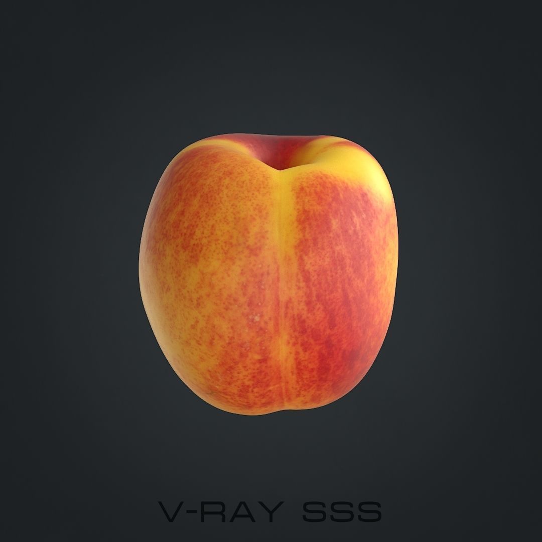 Nectarines pack Midpoly 3D model_14