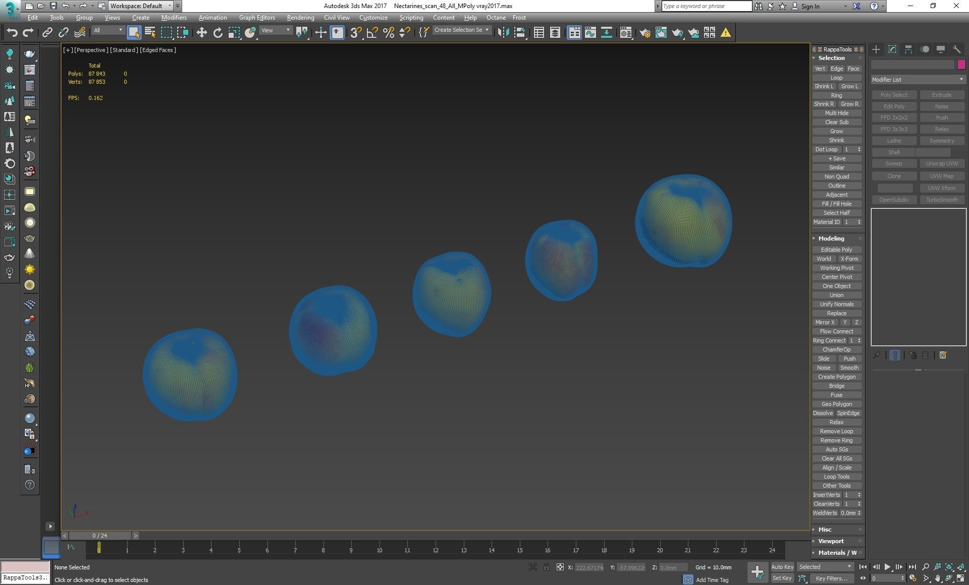 Nectarines pack Midpoly 3D model_26