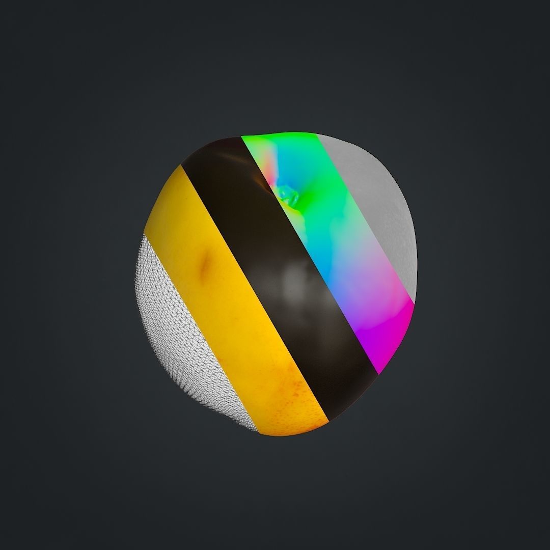 Nectarines pack Midpoly 3D model_8