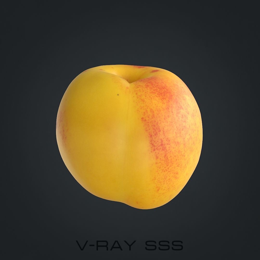 Nectarines pack Midpoly 3D model_15