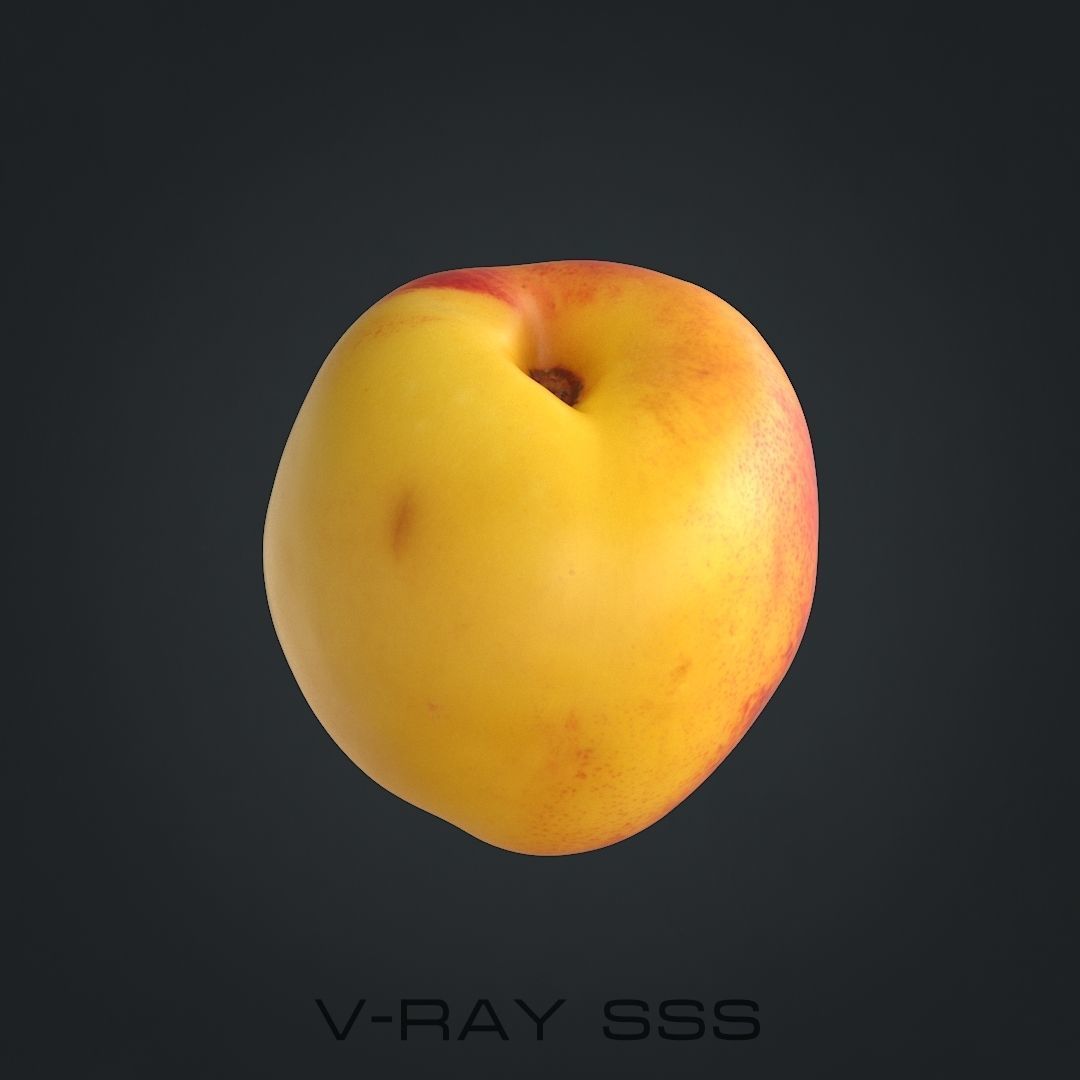 Nectarines pack Midpoly 3D model_13