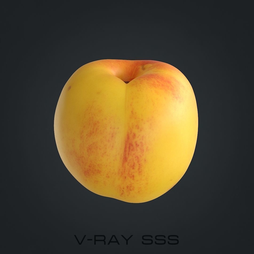 Nectarines pack Midpoly 3D model_11