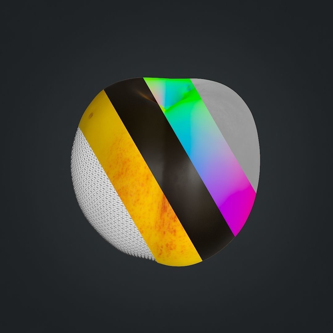 Nectarines pack Midpoly 3D model_6