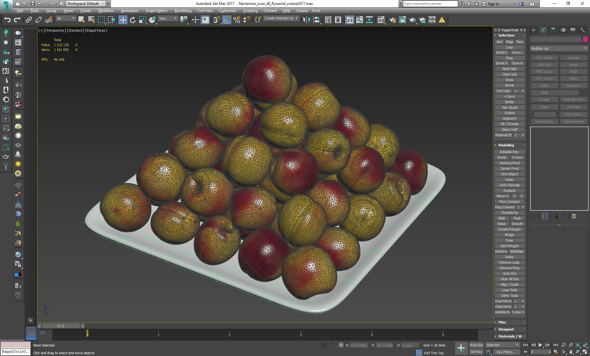 Nectarines pack Low-poly 3D model_30