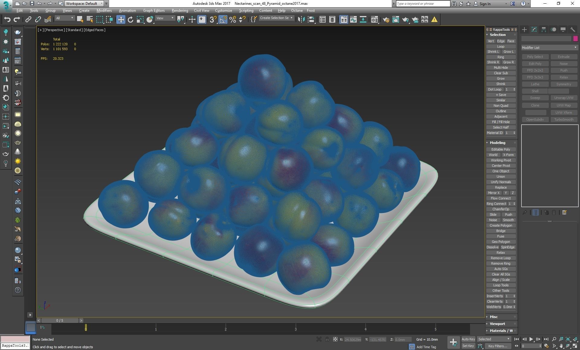 Nectarines pack Low-poly 3D model_29