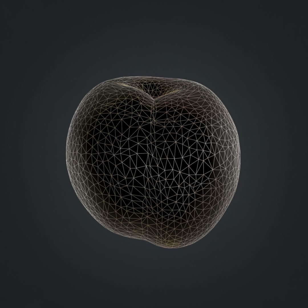 Nectarines pack Low-poly 3D model_17