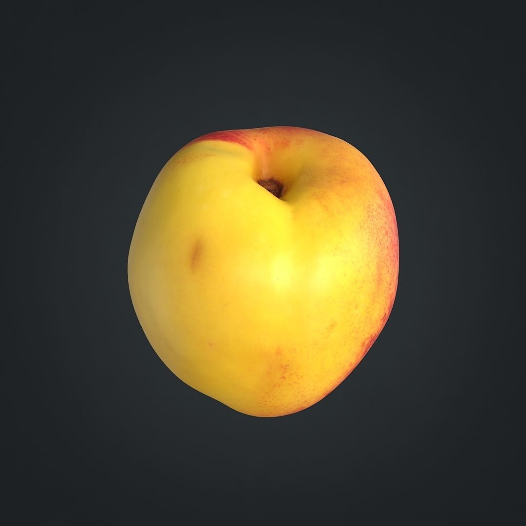 Nectarines pack Low-poly 3D model_8
