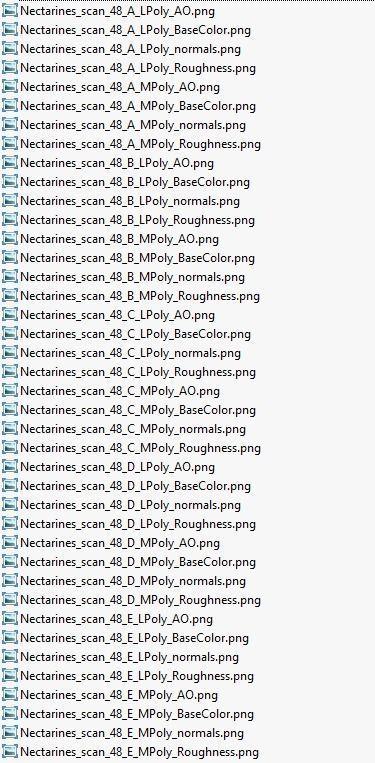 Nectarines pack Low-poly 3D model_27
