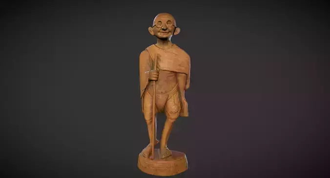 Wooden Gandhi