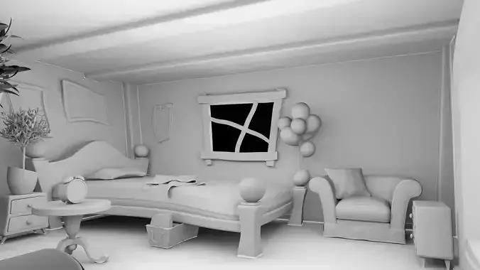 CARTOON  INTERIOR  HOUSE