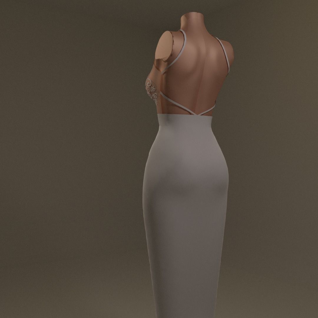 Ariel Dress 3D model_4