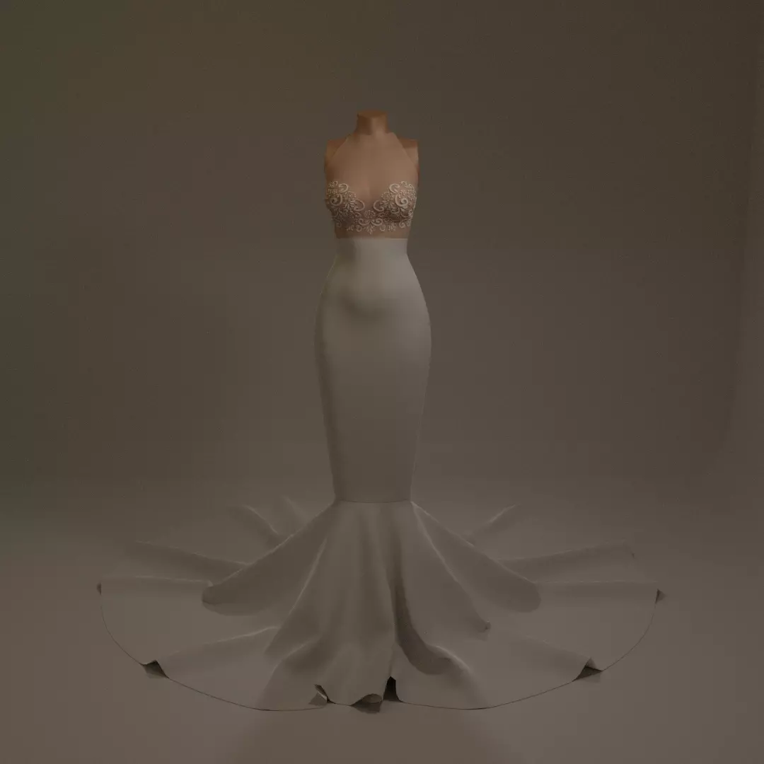 Ariel Dress 3D model_0