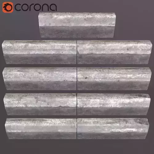 Old curb stone border