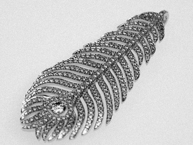 plume de paon pendant - replica 3D print model