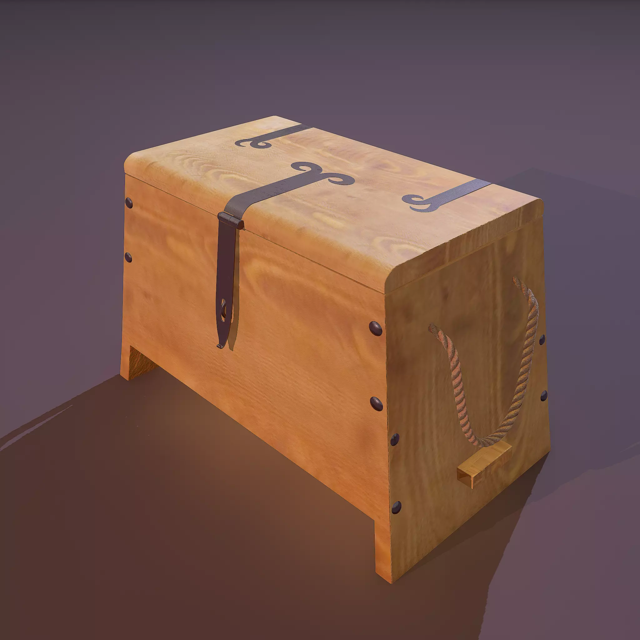 Mini Chest with Latch Free 3D model