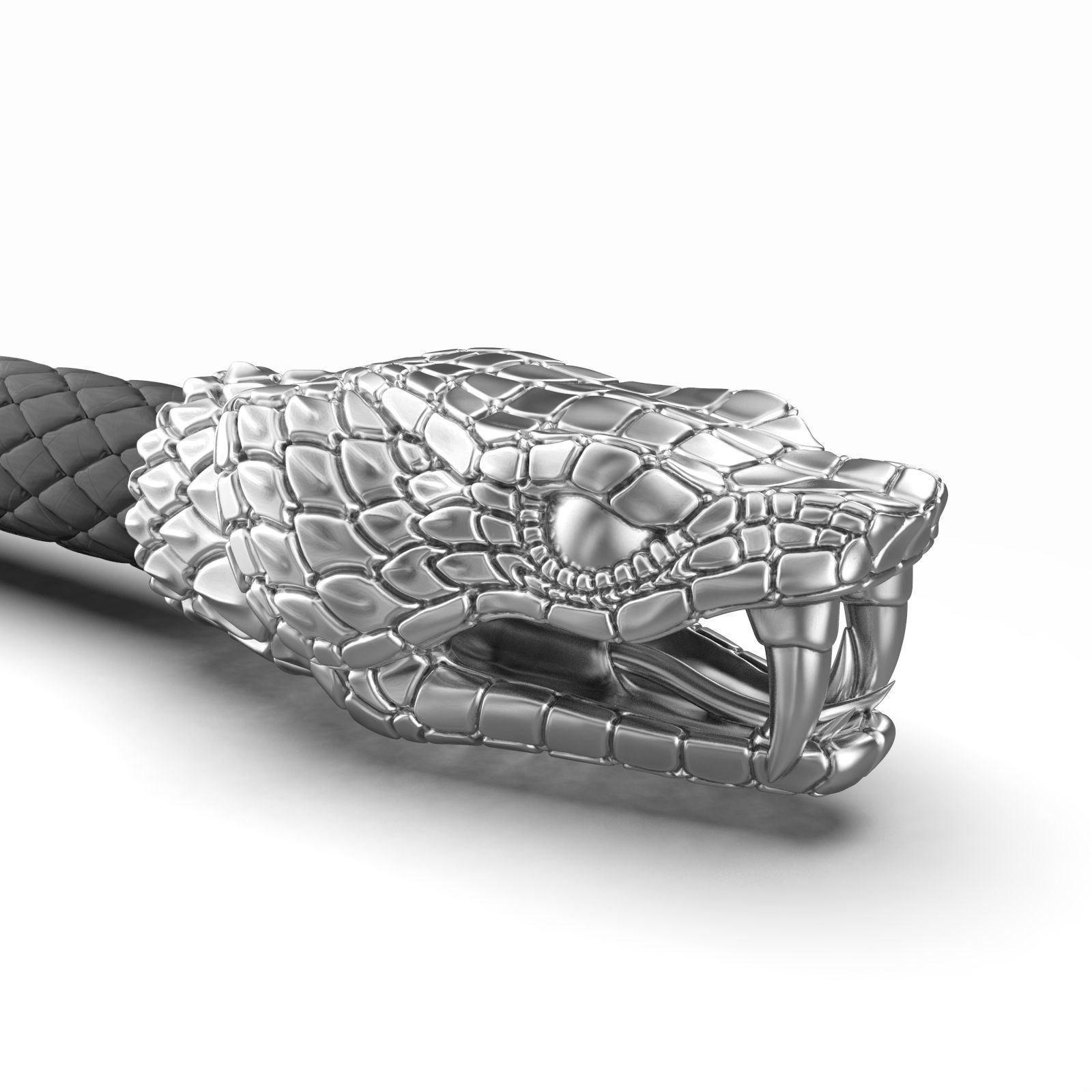 End pieces for bracelets Snake 5 mm 3D print model_1