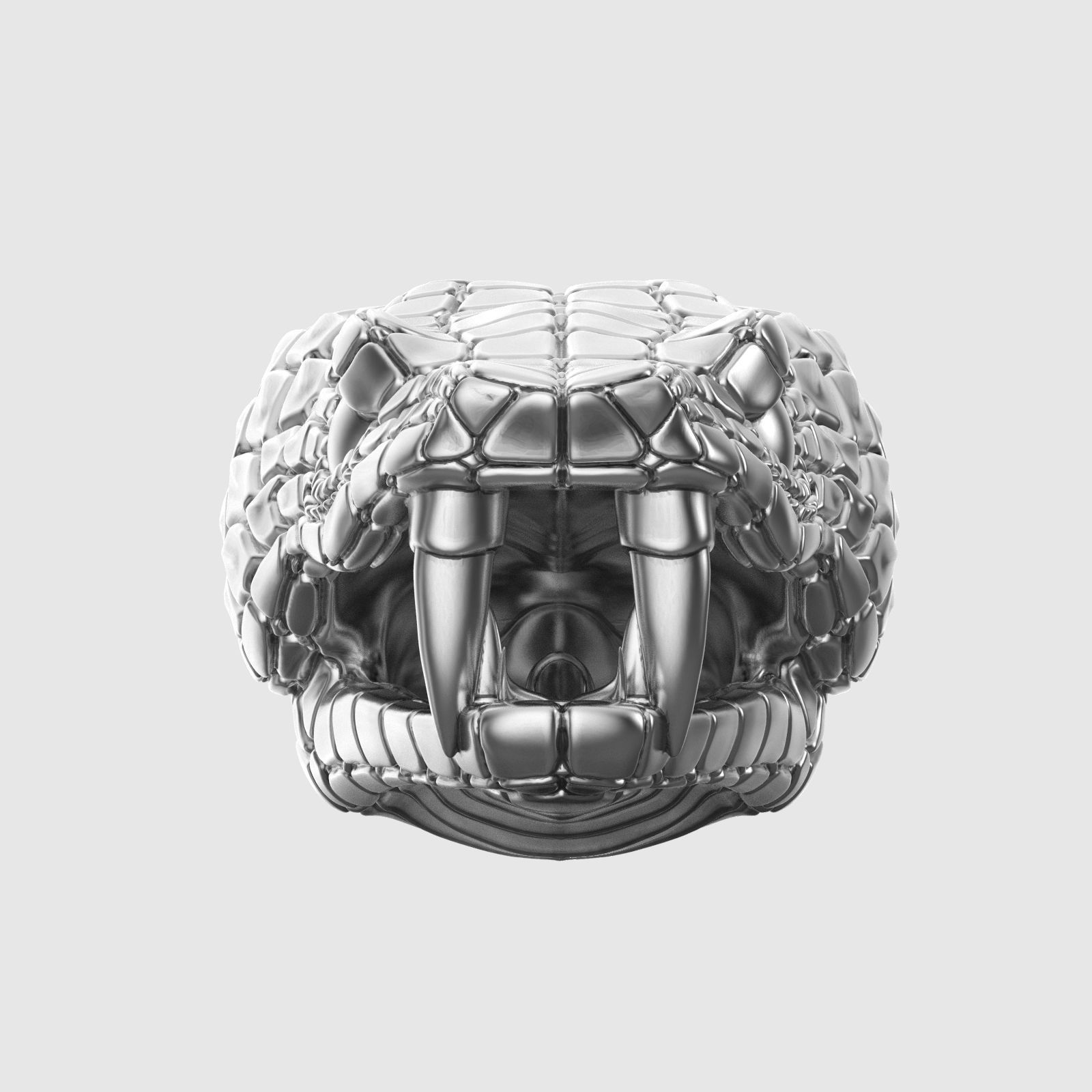 End pieces for bracelets Snake 5 mm 3D print model_3