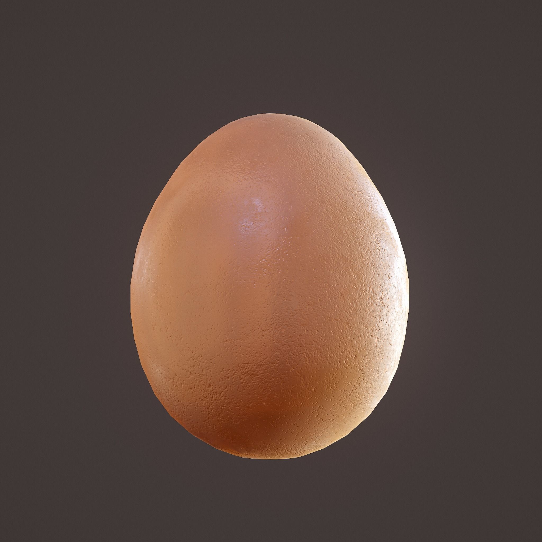 Brown Egg Free low-poly 3D model_7