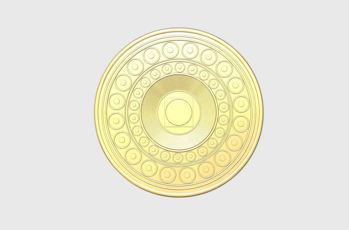 Freya belt buckle and coins from God of War 3D print model_2