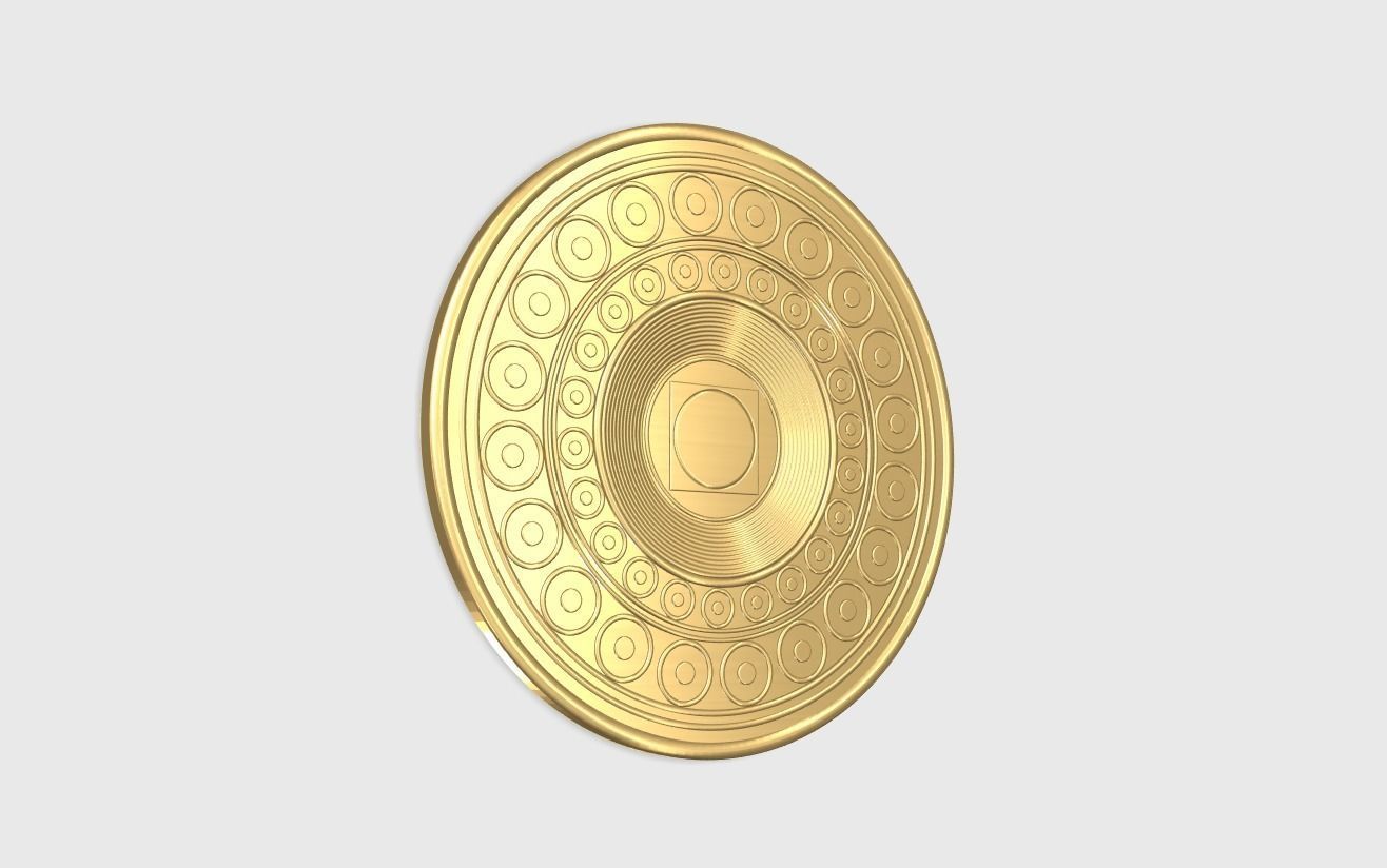 Freya belt buckle and coins from God of War 3D print model_1