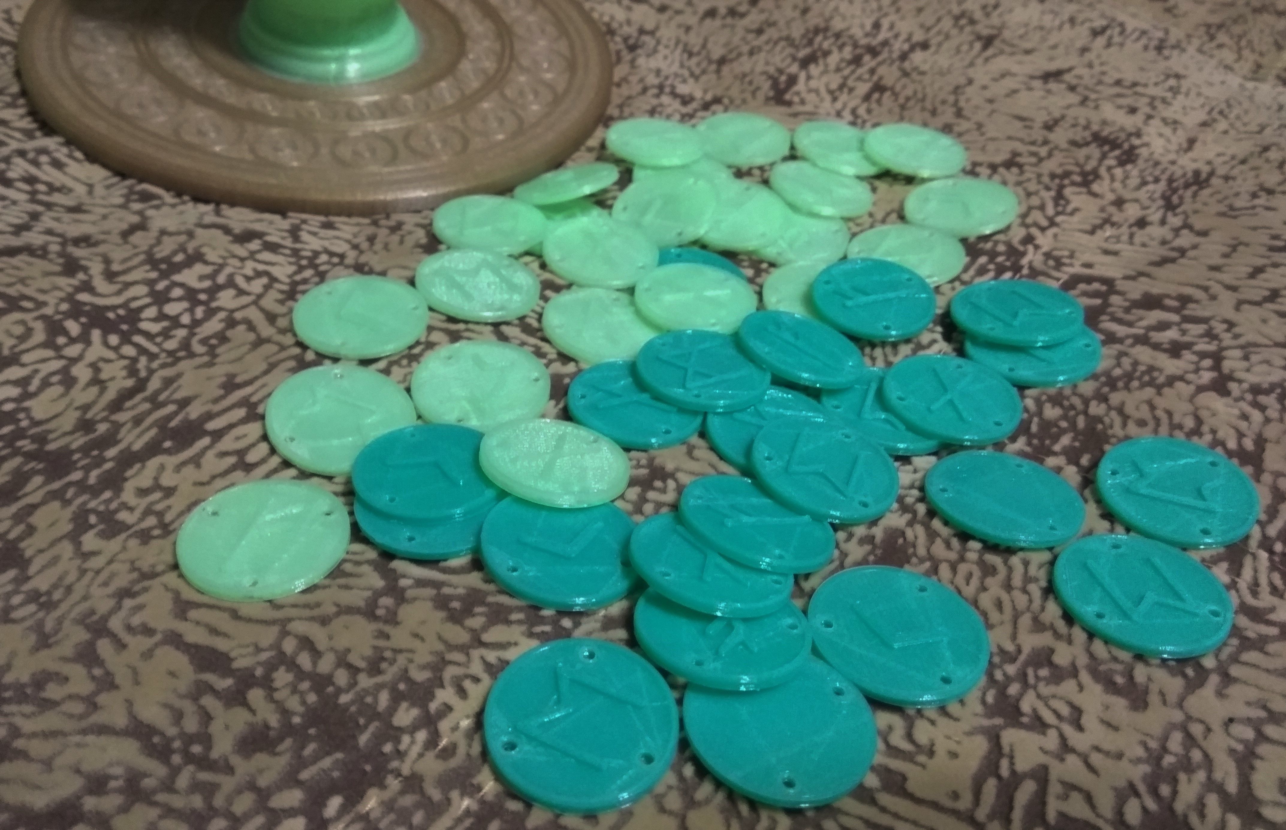 Freya belt buckle and coins from God of War 3D print model_8