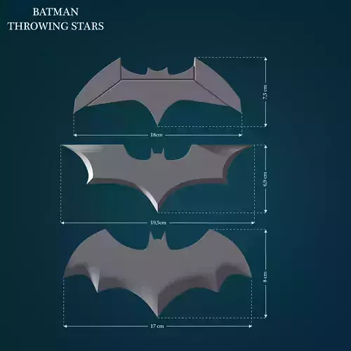 Bat Throwing Stars from Batman 3D print model