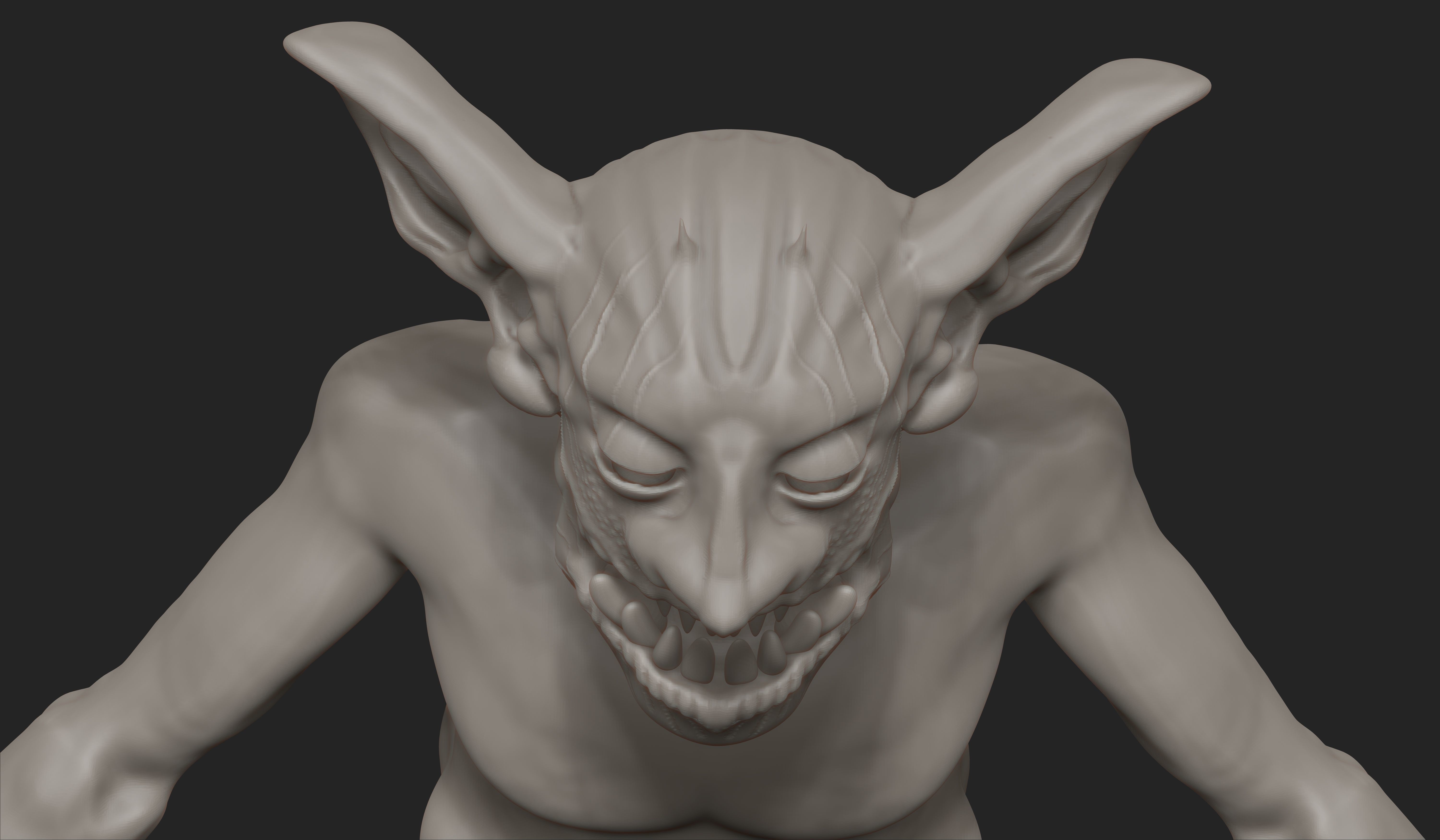 Goblin humanoid creature Low-poly 3D model_9