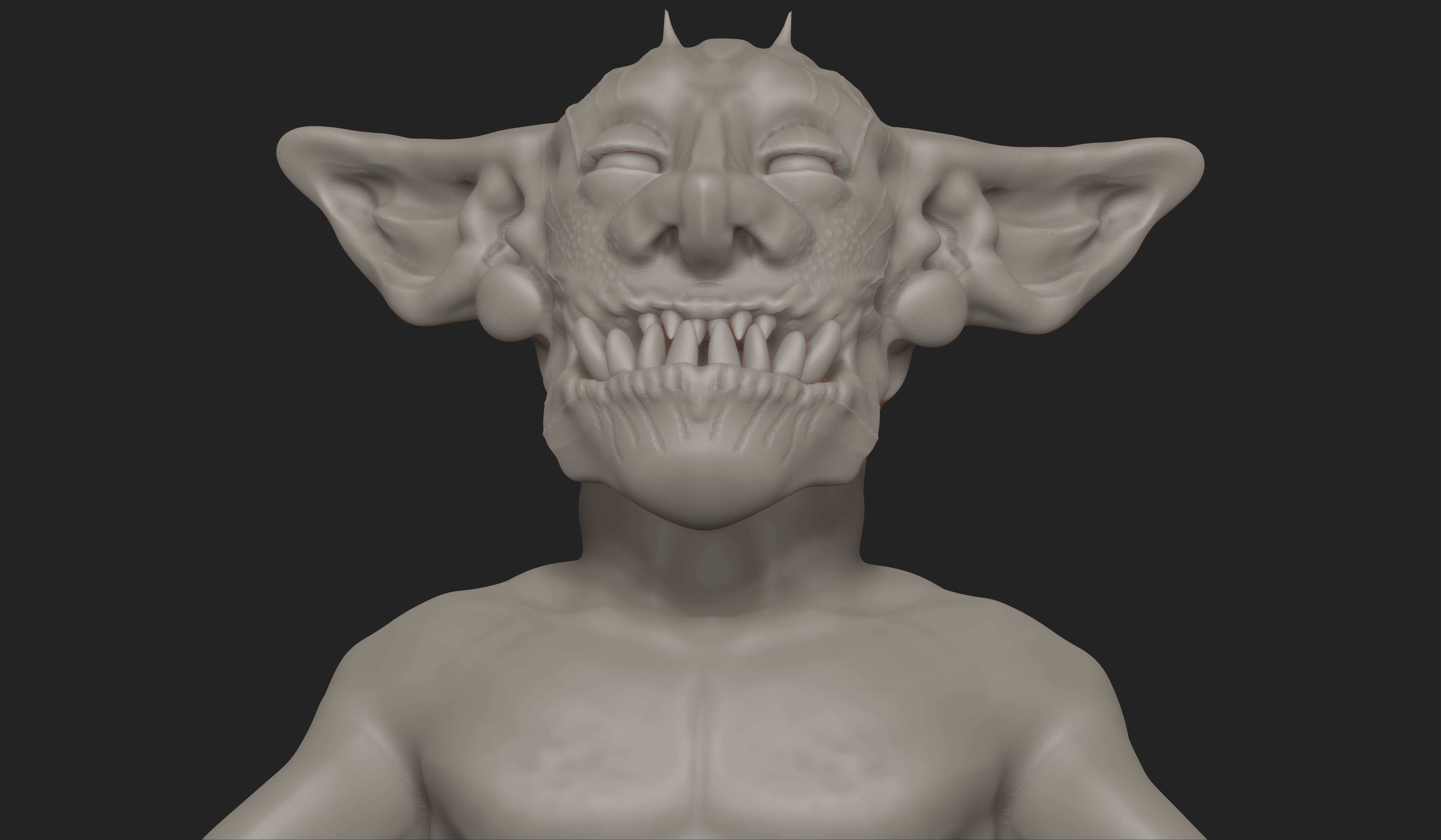 Goblin humanoid creature Low-poly 3D model_10