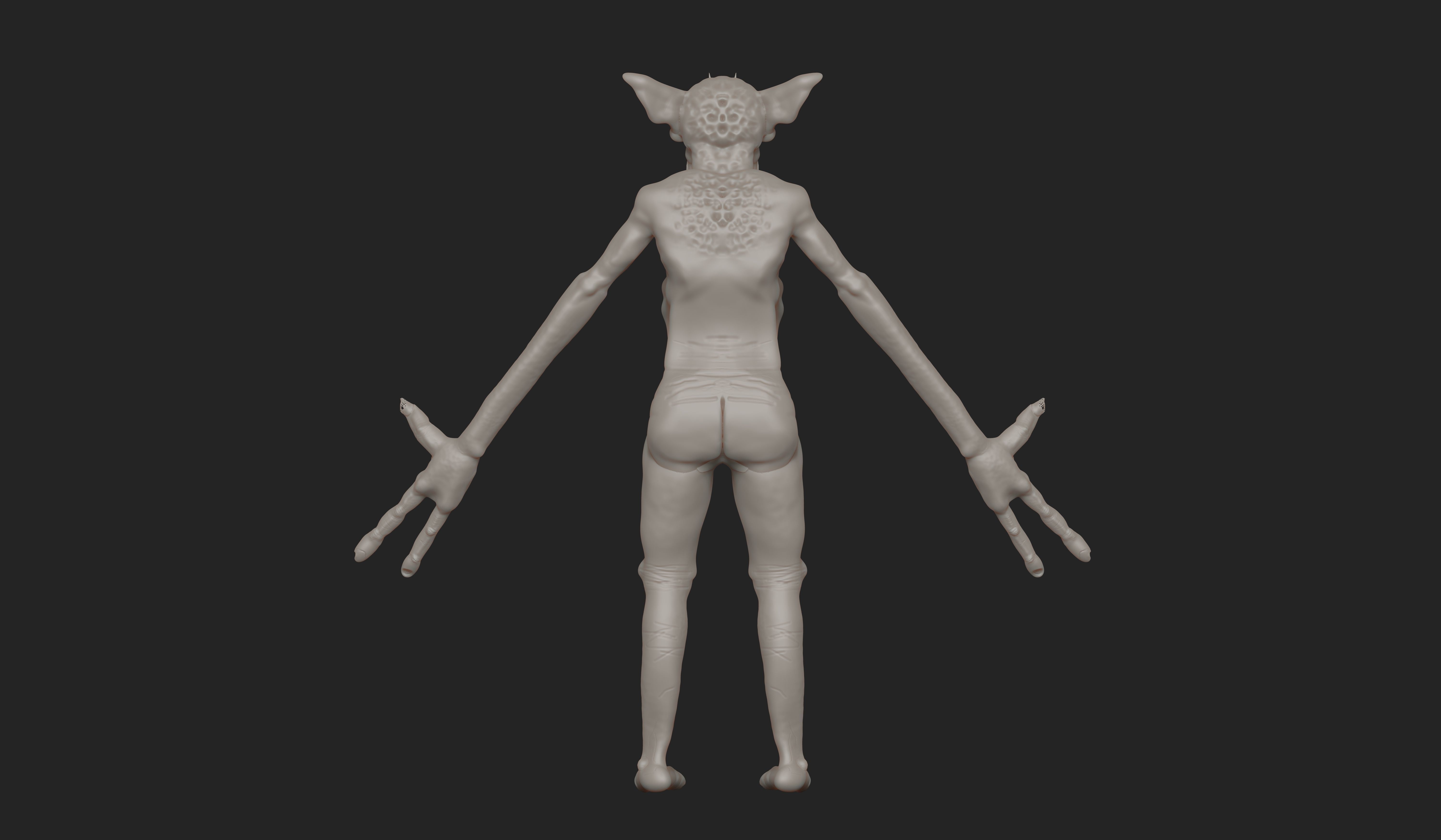 Goblin humanoid creature Low-poly 3D model_5