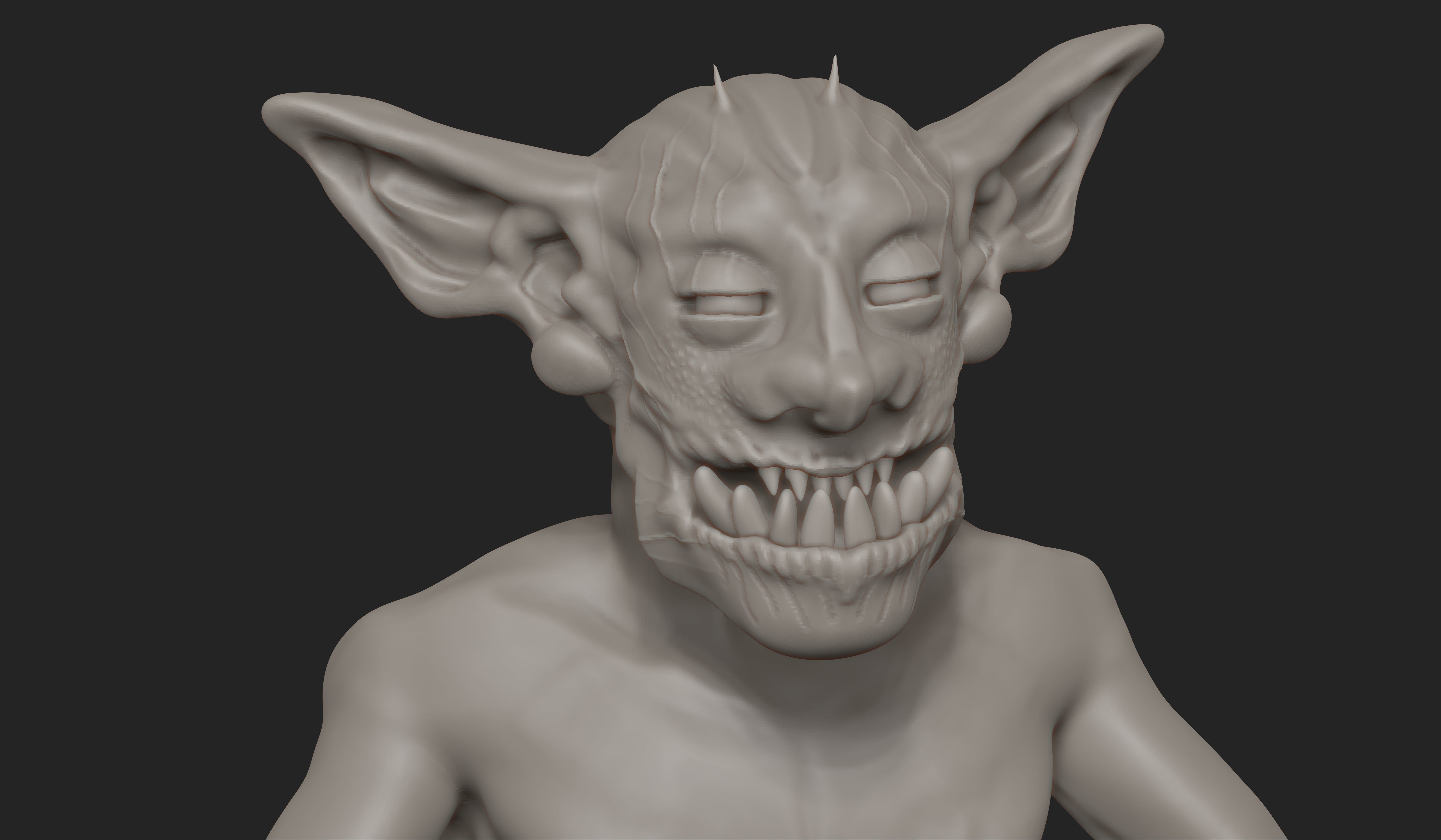 Goblin humanoid creature Low-poly 3D model_8