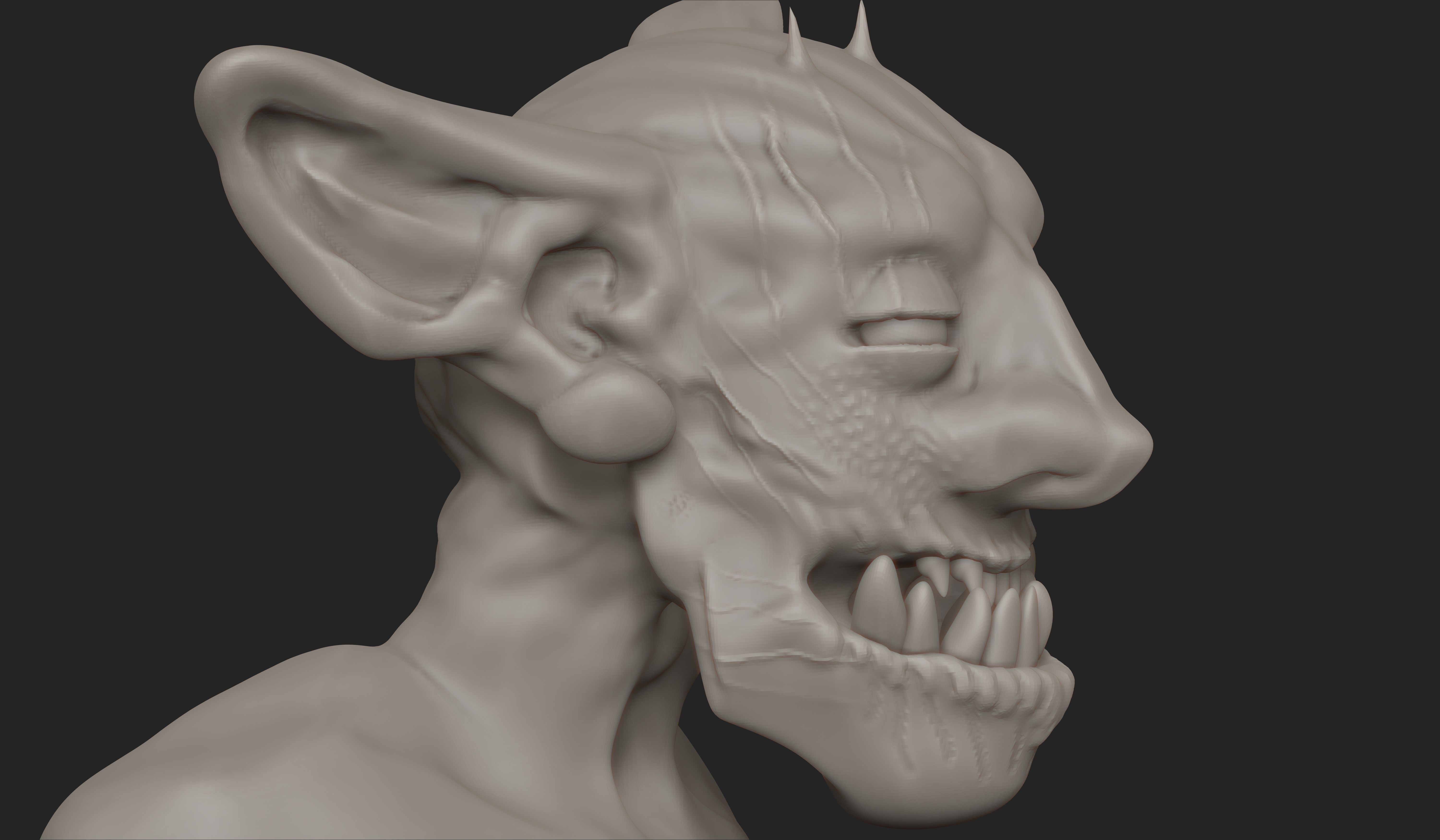 Goblin humanoid creature Low-poly 3D model_7