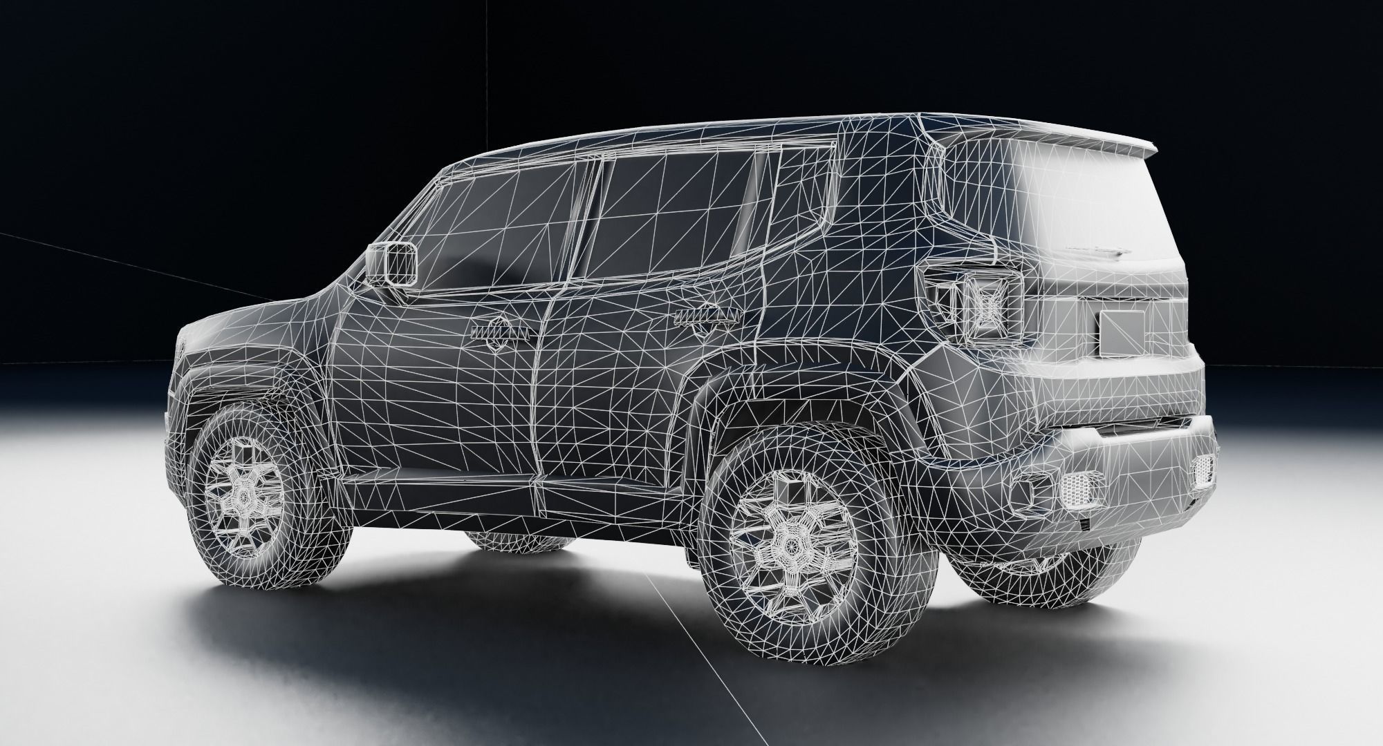 Jeep Renegade 2016 Low-poly 3D model_8