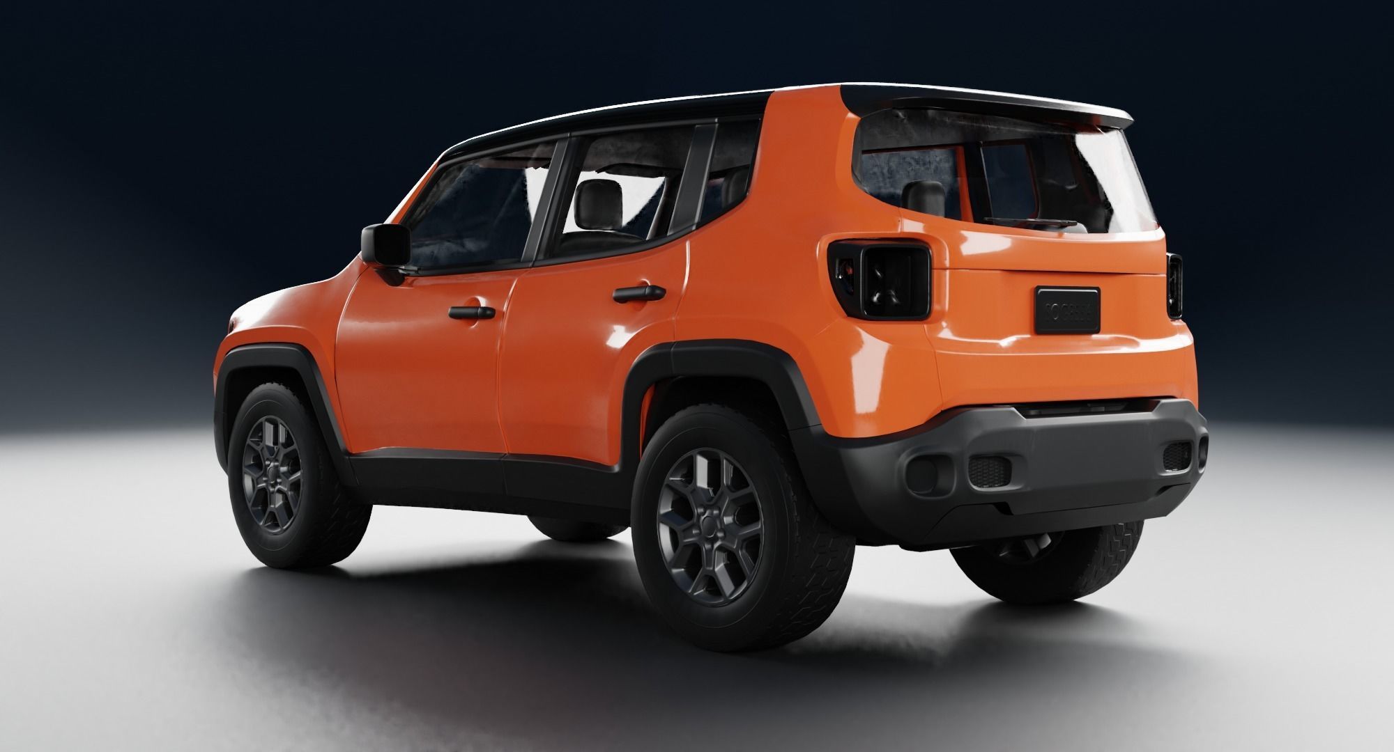 Jeep Renegade 2016 Low-poly 3D model_2