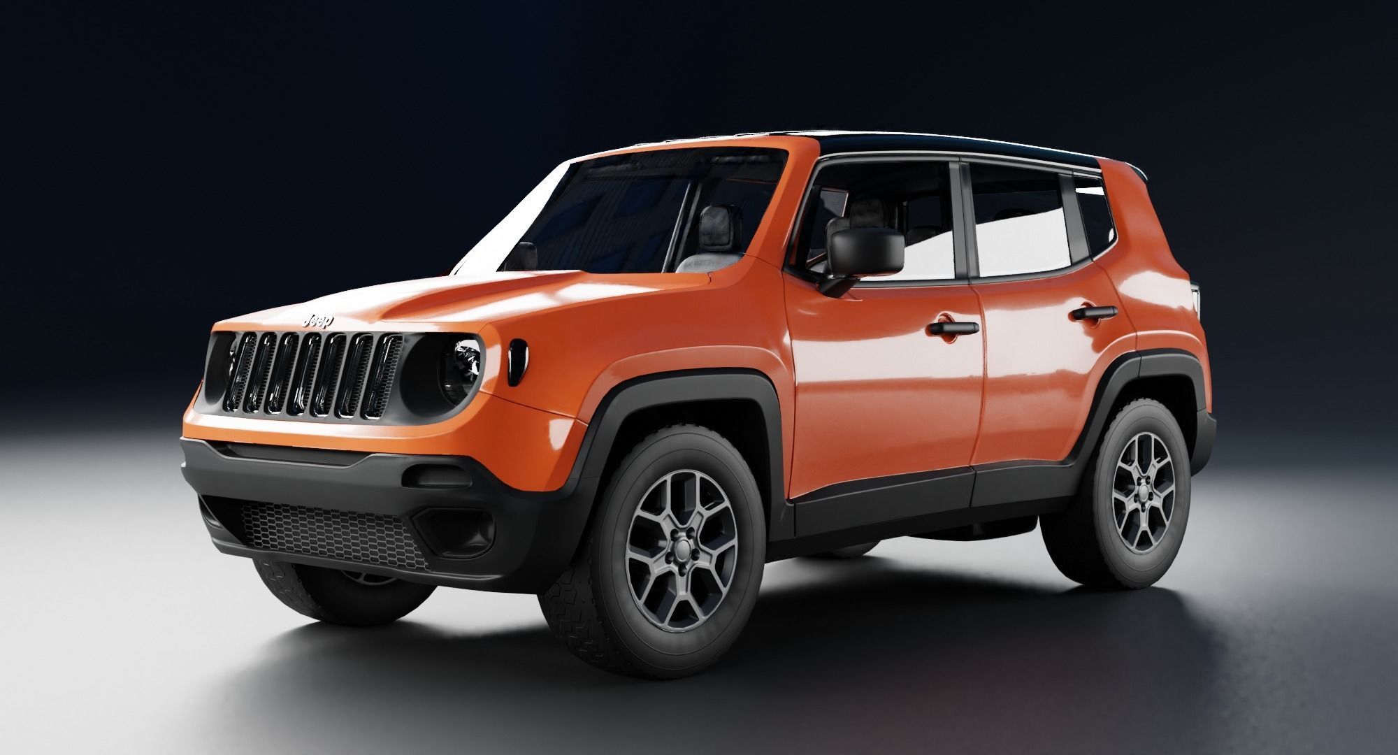 Jeep Renegade 2016 Low-poly 3D model_1
